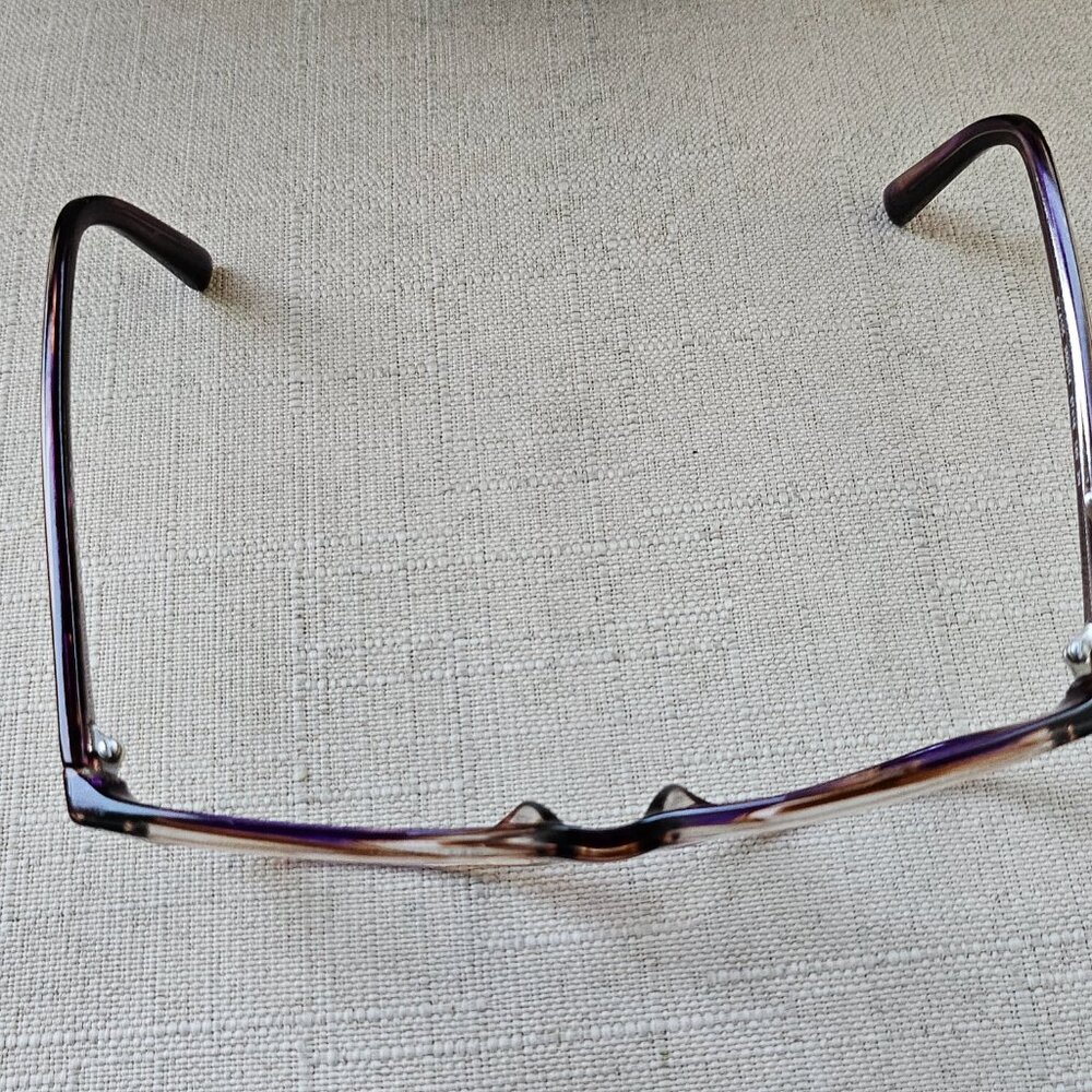 DKNY Women Eyeglass Brown Purple Clear Marble Swirl Wayfarer Glasses 57[]16 140 - Picture 16 of 16